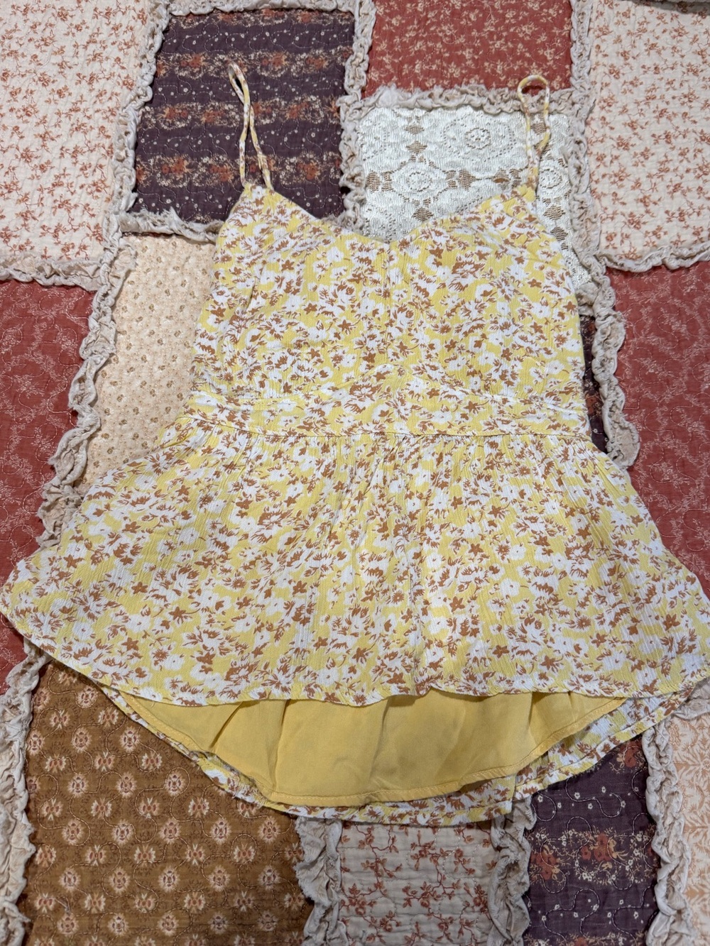 Abercrombie & Fitch Soft Yellow Floral Cami Top